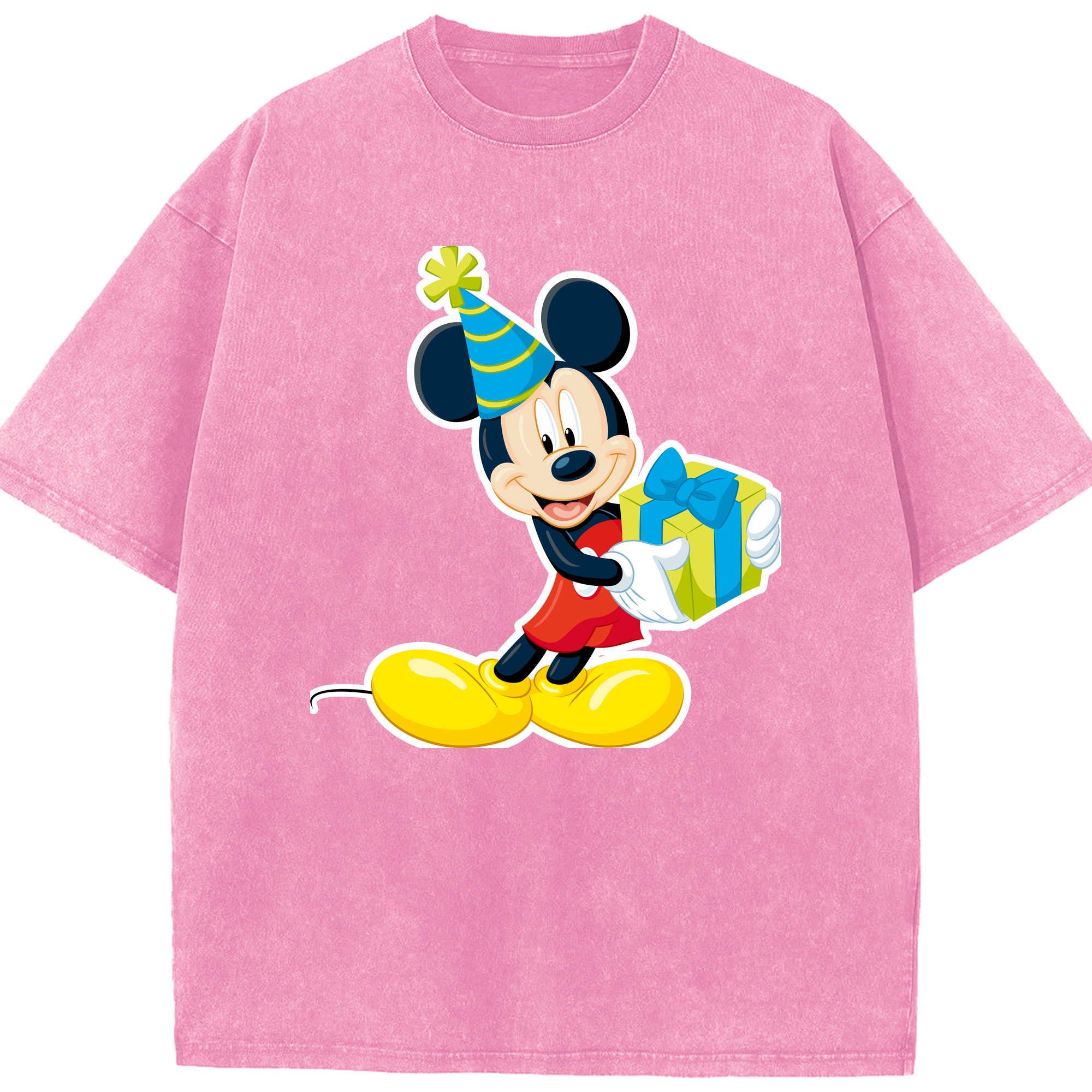 （画像用） ミッキーマウス Mickey Mouse 綿100% ヴィンテージ風 半袖Tシャツ（フロントプリント）